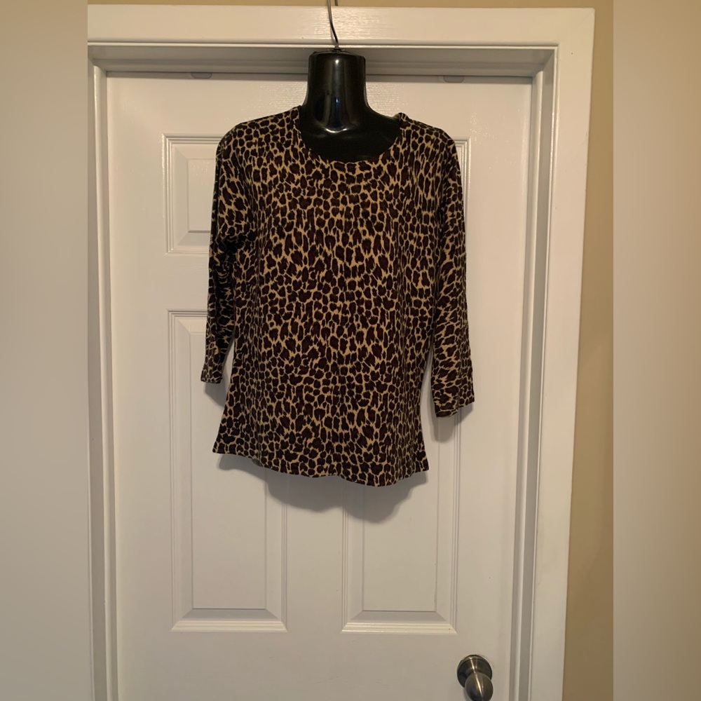 Leopard Print Women's Knit Top